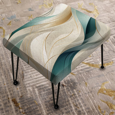 Subdued Elegance I - Repose-pieds rectangulaire abstrait