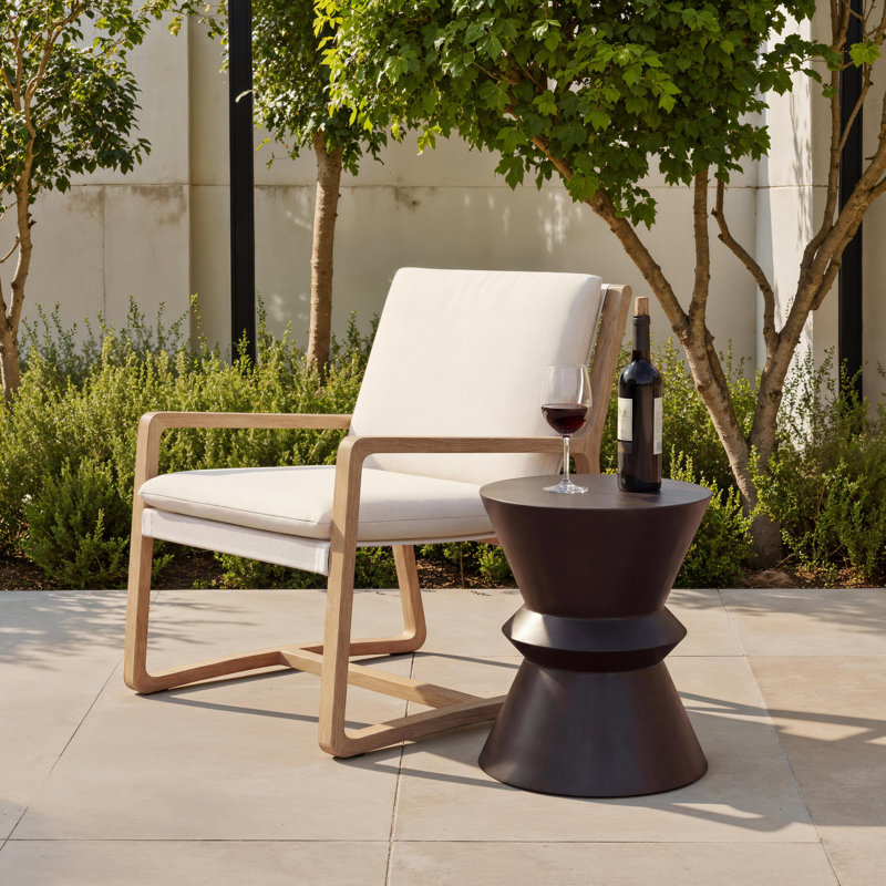 Brynlee Concrete Outdoor Side Table