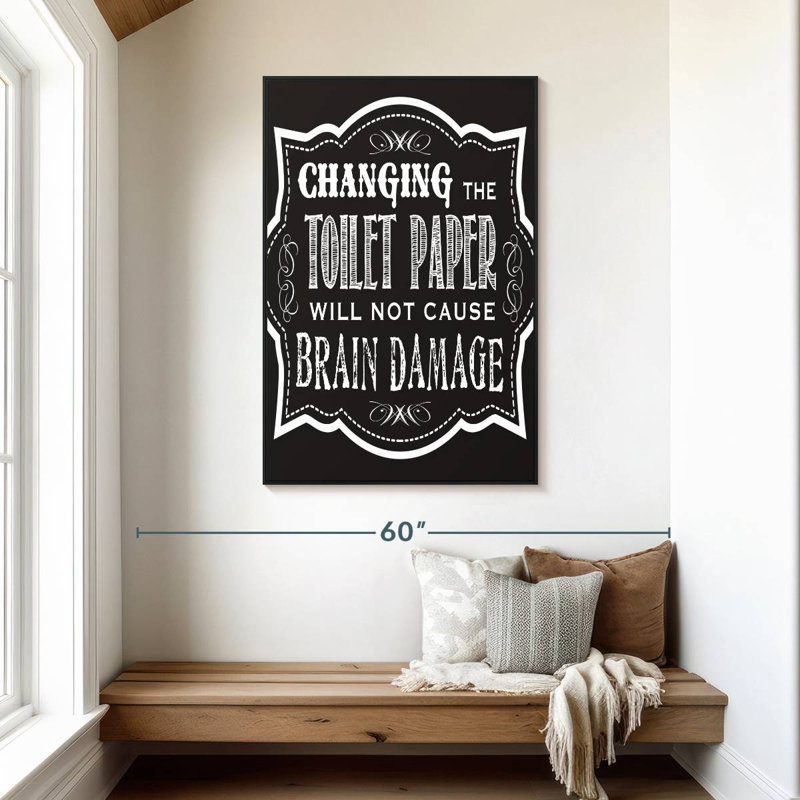 Changer le papier hygiénique, 31 po x 46 po, Cadre flottant noir