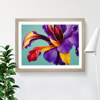 Futuristic Modern Flowers - Single Picture Frame Print