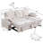 91" Convertible Sleeper Sectional Sofa with Pull-Out Bed, Storage Armrest, and Storage Chaise-1428270906
