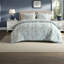 -Piece King Bedding Sets, Green Polyester Comforter Set for Modern Home