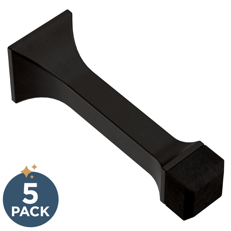 Classic Edge 3 in. (76 mm) Solid Door Stop, Matte Black