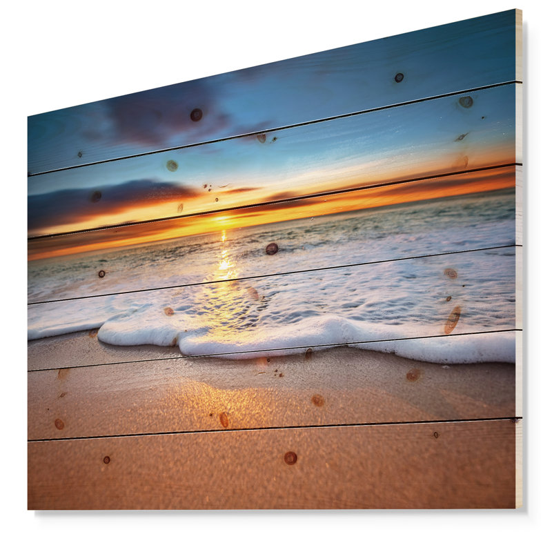Paysage «Sunrise Light Shining from Blue Sky», reproduction de photo, H 36 po x l 46 po x P 1,5 po, Bois