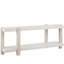 Mist 72" Wide White Quartz Top Console Table with Lower Shelf in Mist Oak Finish