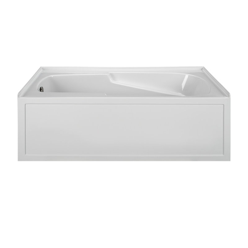 Reliance® Alcove Soaking Acrylic Bathtub, Biscuit, Left, 60" L x 32" W