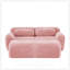 Canapé modulaire en tissu doux et moelleux avec méridienne, repose-pieds et coussins décoratifs, base antidérapante et mousse haute densité