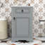 Meuble-lavabo simple contemporain en bois avec porte à fermeture douce, lavabo en céramique et tablette réglable-2089835481