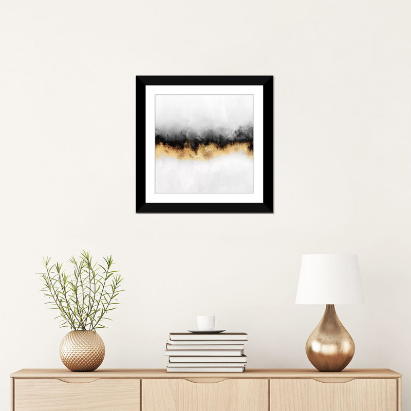 « sky ii », impression sur toile, Blanc, Papier d'art encadré noir, H 16 po x l 16 po x P 1 po