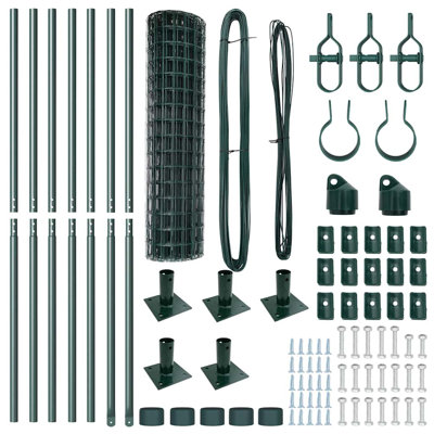 Vidaxl Fence With Posts Steel