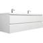 Meuble-lavabo double 71,87 po avec plateau en résine Ranauro-1418210370