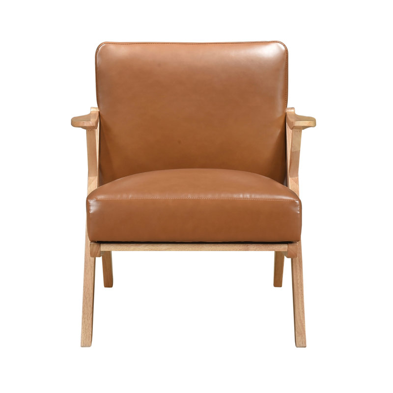 Chaise d'appoint moderne tapissier 1pc, Brun, Naturel