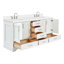 Meuble-lavabo double avec plateau Abshire 73-93359381