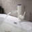 Single-Hole Single-Handle Bathroom Faucet With Drain Assembly-122282149
