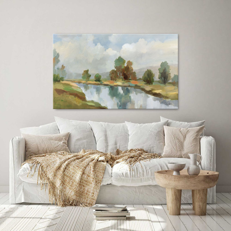 "River and Clouds" par Silvia Vassileva, reproduction sur toile, H 18 po x l 30 po