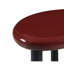 Table d'appoint rouge contemporaine laquée brillante, plateau de 60 mm, piètement en métal, charge maximale de 18 kg, profondeur de 37,5 cm, largeur de 52,3 cm, hauteur de 36,4 cm.