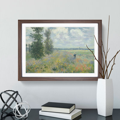 Poppy Fields Near Argenteuil by Claude Monet - Framed Print