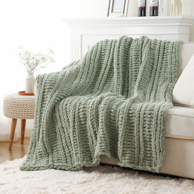 Large Rope Knot Throw Blanket,Soft And Thick Chenille Throw Blanket, 50"X60"