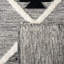 Tapis en laine / coton tissé à la main Vermont en gris / noir / ivoire-327073266