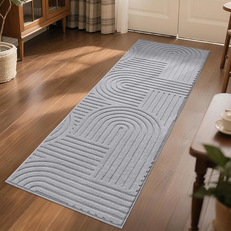 Tapis à poils longs doux et moelleux, Beige, Tapis de couloir 2 pi x 6 pi