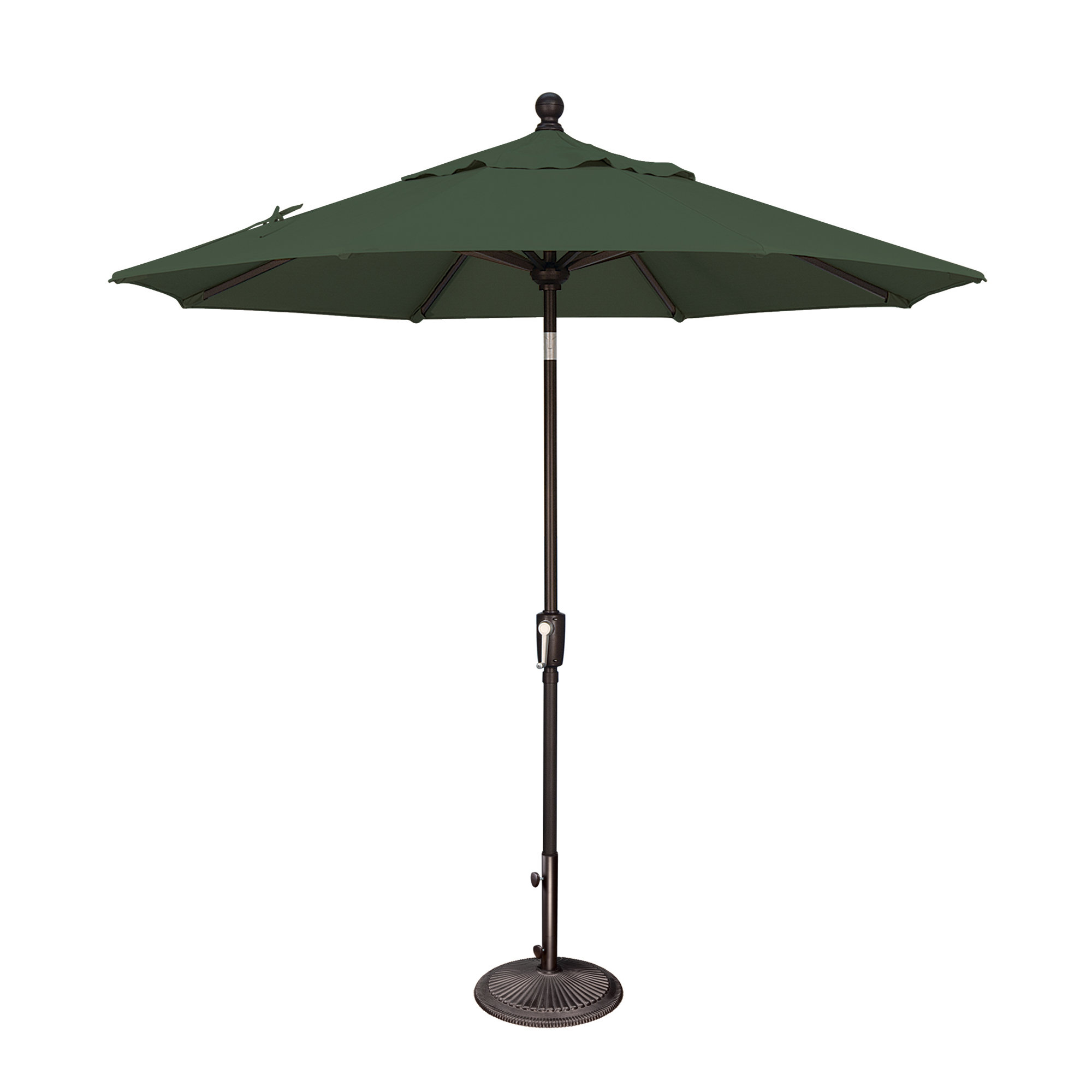 Launceston Market Umbrella, 96" H x 90" W x 90" D, Antique Beige Solefin, Black