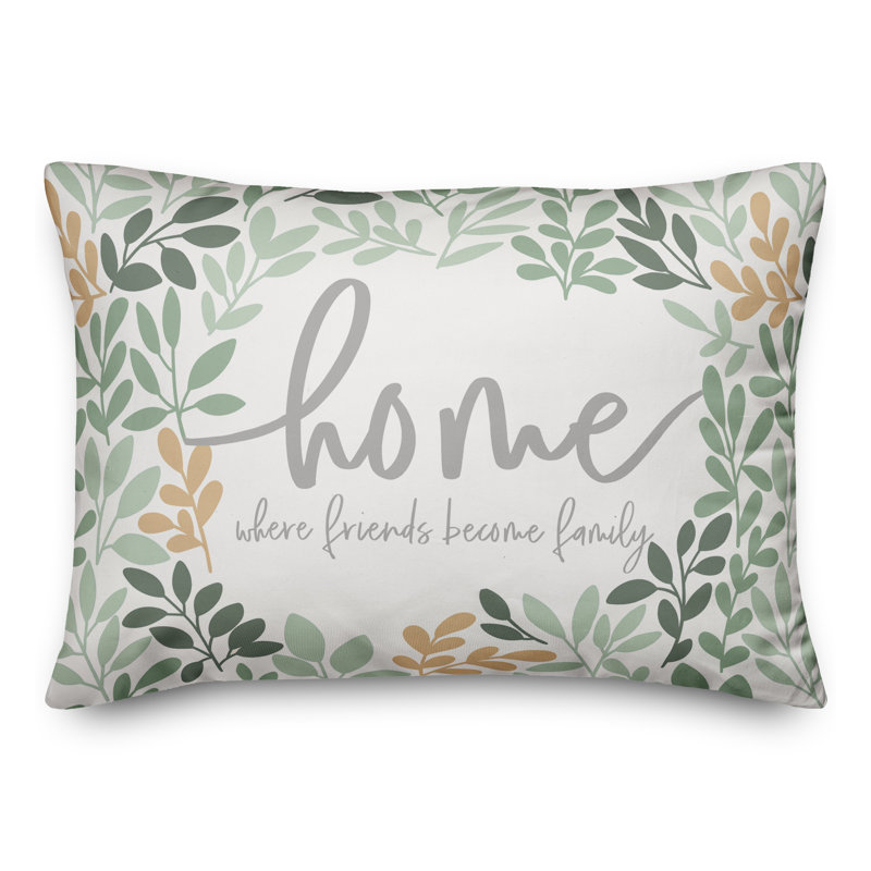  Coussin lombaire Home Where Friends deviennent famille