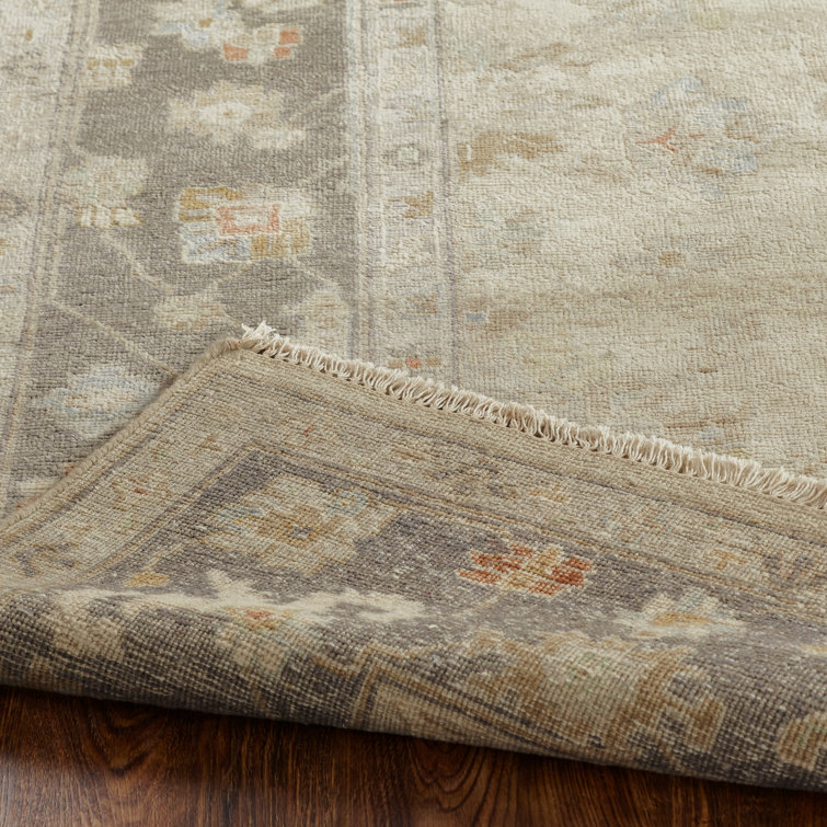 Premo Wool Oriental Area Rug in Ivory
