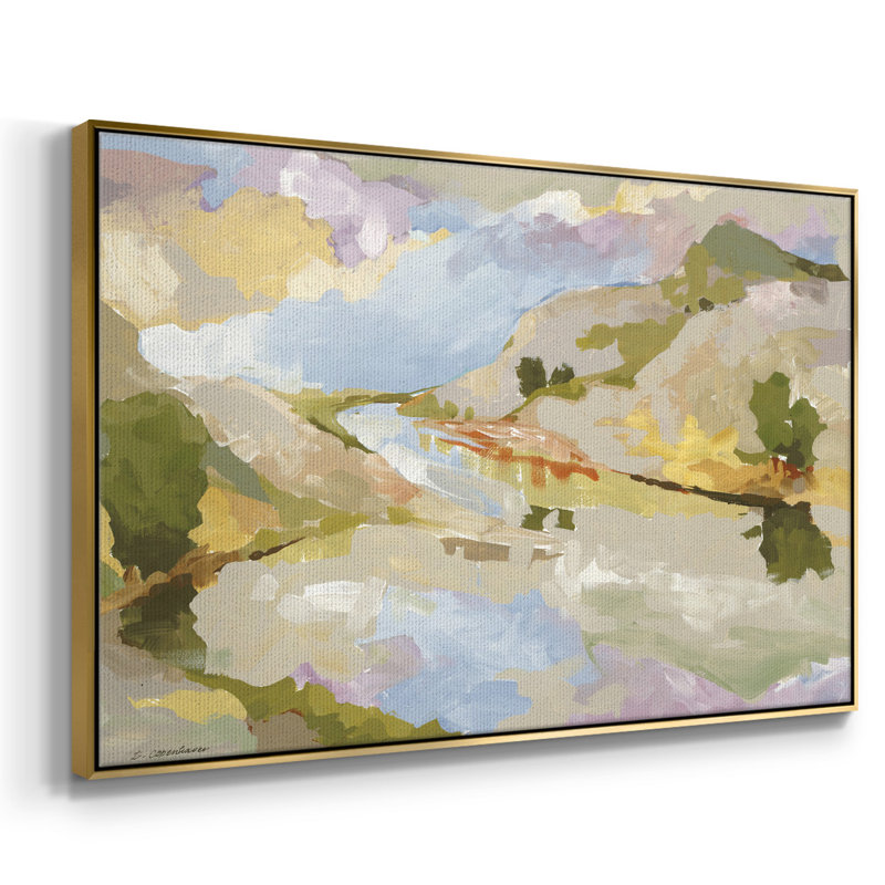 Uplands II, reproduction d'art sur toile, H 17 po x l 25 po x P 2 po, Encadrement doré
