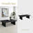 Modern Black Rectangular Coffee Table - Minimalist Engineered Wood Design for Living Room