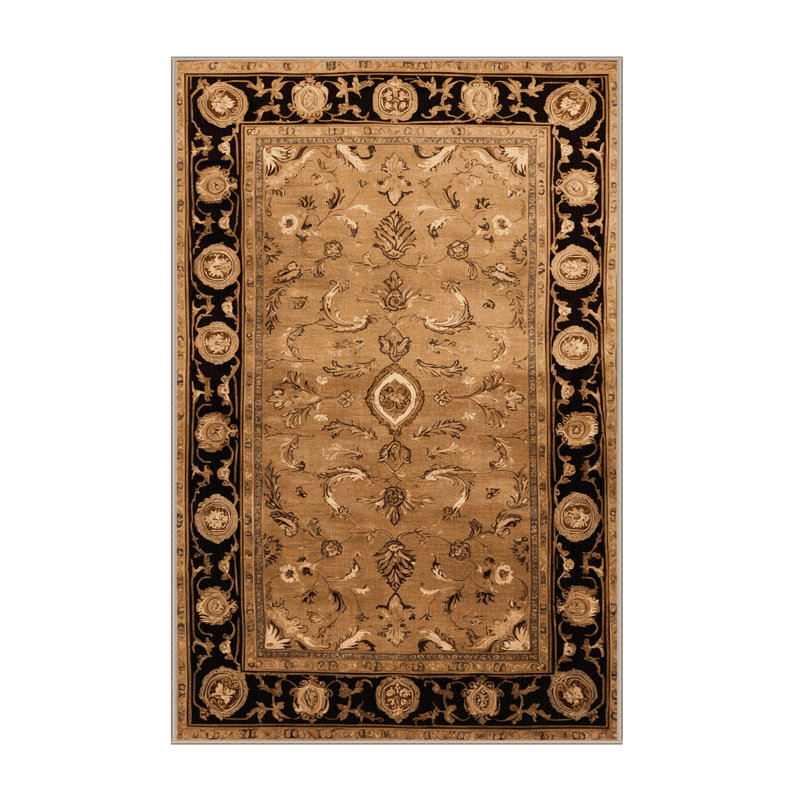 Tapis brun français lavable à la machine