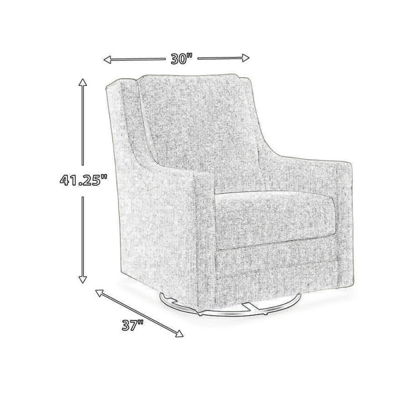 Fauteuil d'appoint pivotant rembourré Hutchens