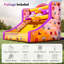 Jeu de basketball gonflable avec ventilateur, 5 cerceaux et 4 balles Wellcomer pour enfants et adultes