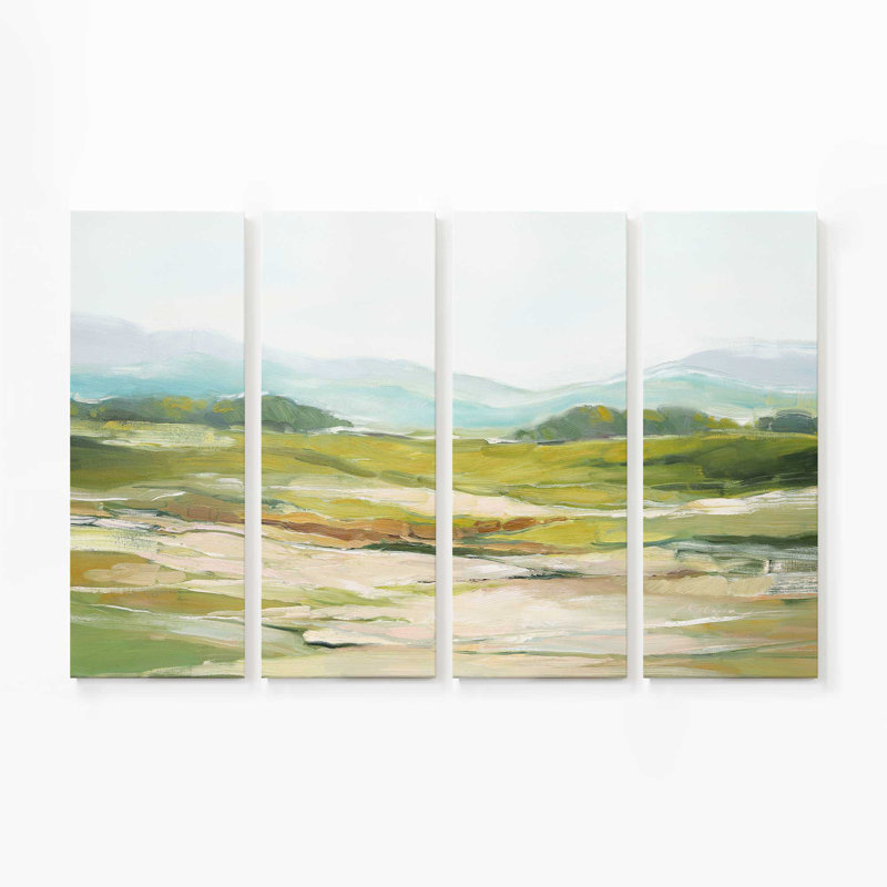 Rêveuses fidèles | Impression sur toile 4 panneaux, H 40 po x l 60 po