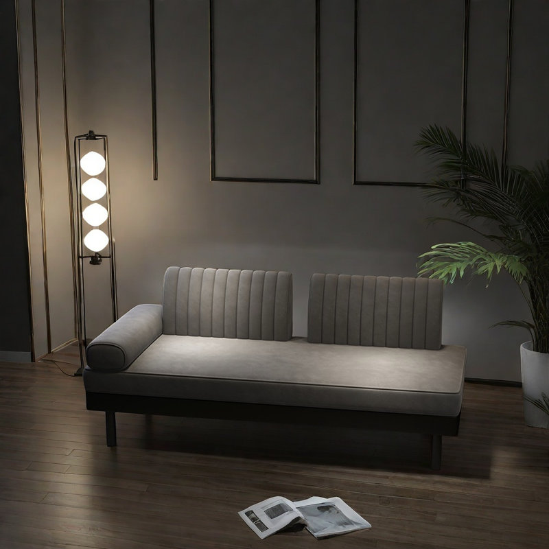 Chaise longue confortable et respirante, Gris