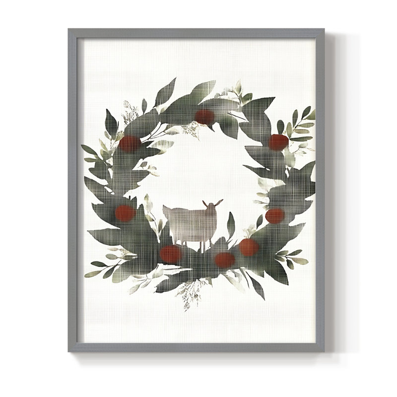 «Christmas Holiday Art», reproduction encadrée CECLIX, Gris, H 15 po x l 12 po