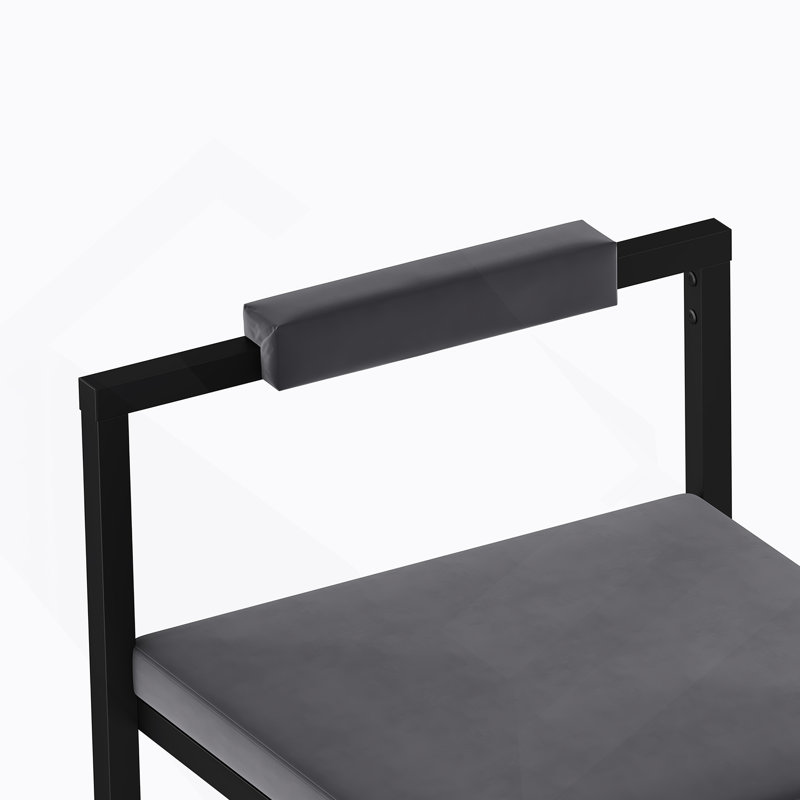Tabourets de bar rembourrés de velours à hauteur de comptoir pour îlot de cuisine, ensemble de 2 chaises de salle à manger modernes avec repose-pieds et dossier (noir et gris)