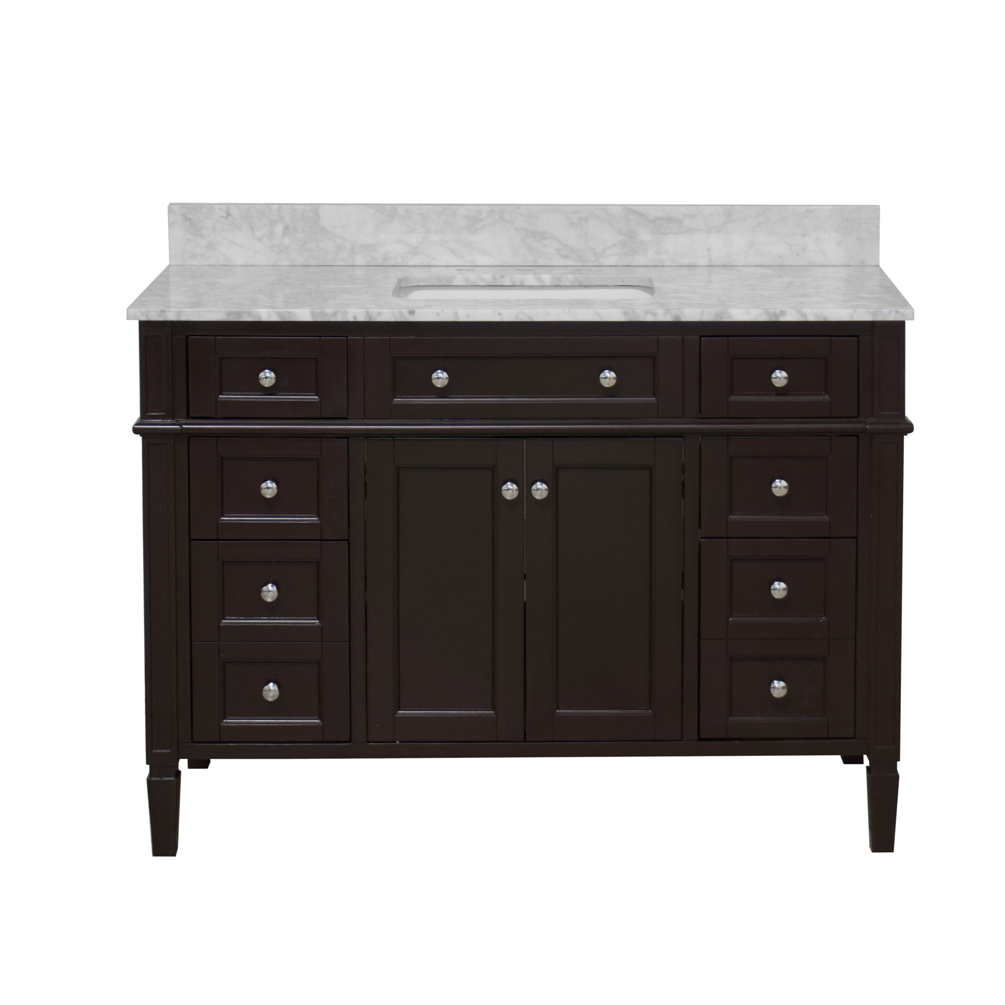 Lakeland 48'' Single Bathroom Vanity, Chocolate