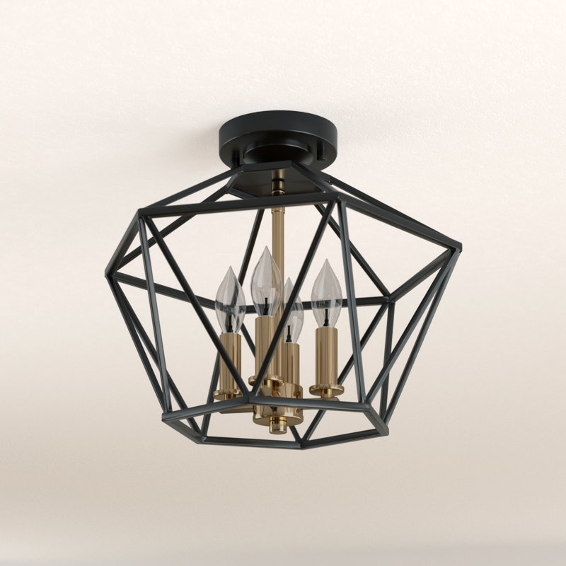 Plafonnier semi-encastré 14,5 po William 4 lumières