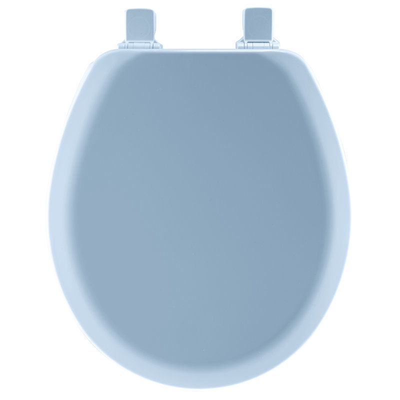 Round Toilet Seat and Lid, Sky Blue