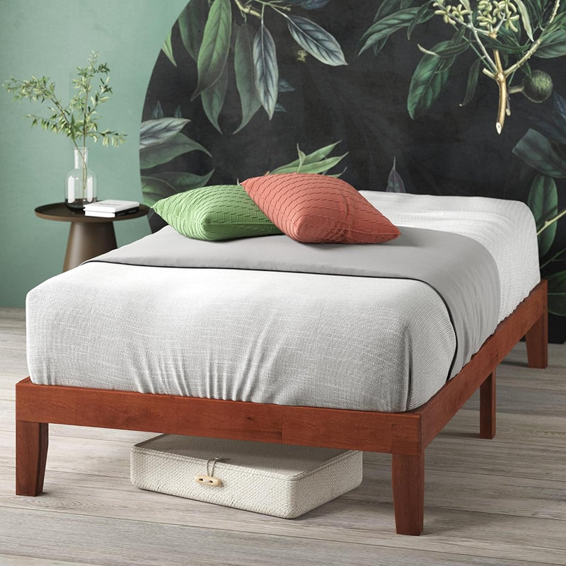 Lit plateforme en bois massif Aristia, Simple