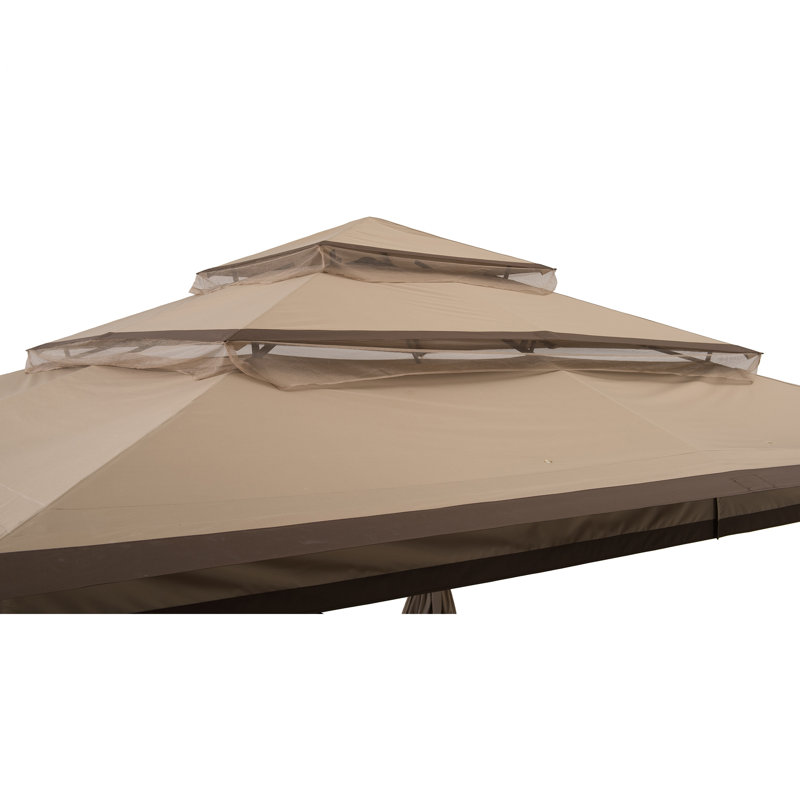 Sunjoy Polyester Replacement Canopy for 13 ft. x 13 ft. Gazebo, Polyester Fabric, Fit for Model LKJP2954, Brown