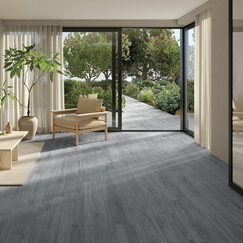 Spady 2mm 7 Pcs Rustic Style Wood Plank PVC Flooring, Grey