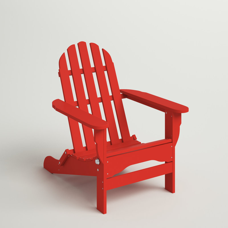 Chaise Adirondack pliante en plastique Leighton, Rouge vif