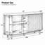 Buffet 67 po avec portes coulissantes, armoire de rangement moderne avec tablettes réglables, console en bois pour la salle à manger, la cuisine et le salon