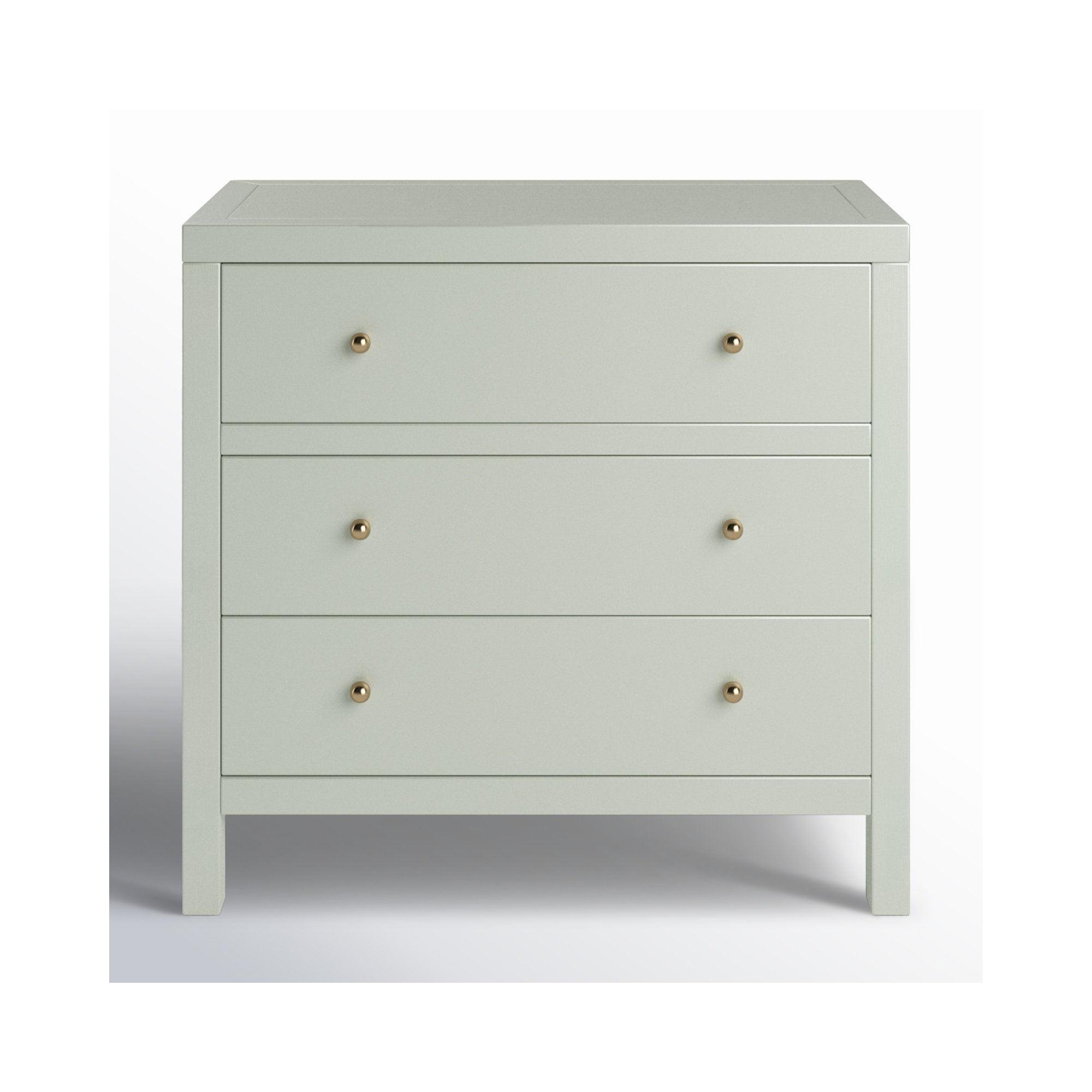 Celine 34" 3-Drawer Nightstand, Sage Green