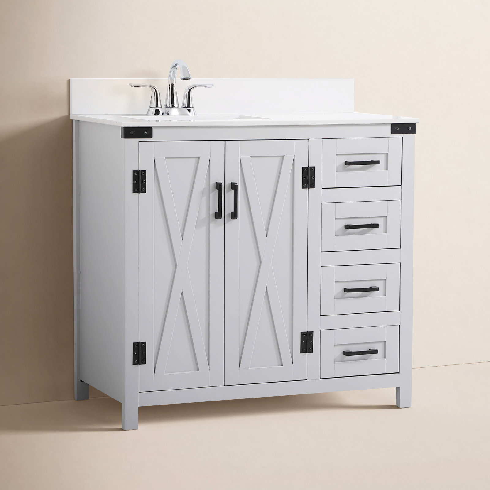 Slayton 36'' Single Bathroom Vanity, Gray