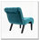 Fauteuil d'appoint en velours sans accoudoirs - Bleu sarcelle - Capitonné