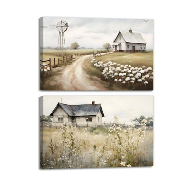 2 Piece Wrapped Canvas Wall Art