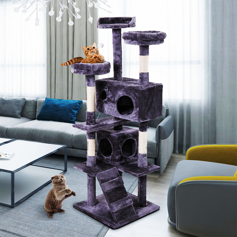 Arbre à chat 59,8 po H Teri, Gris