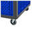 Collapsible Bulk Container with Casters, Solid Wall HDPE Storage Bin, 600 lbs Capacity, Blue